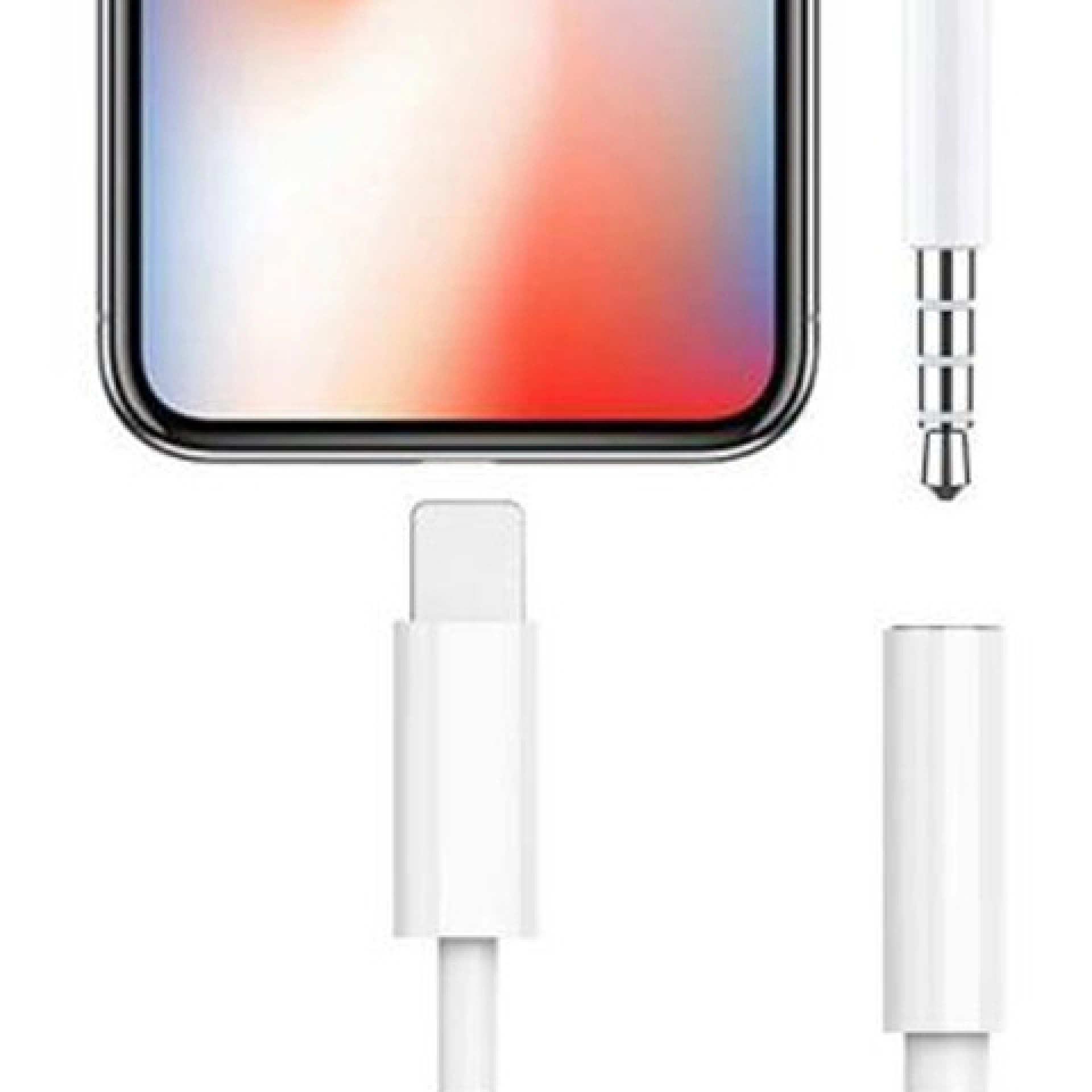 Adaptador Lightning para Auscultadores 3,5mm com iPhone e jack de áudio