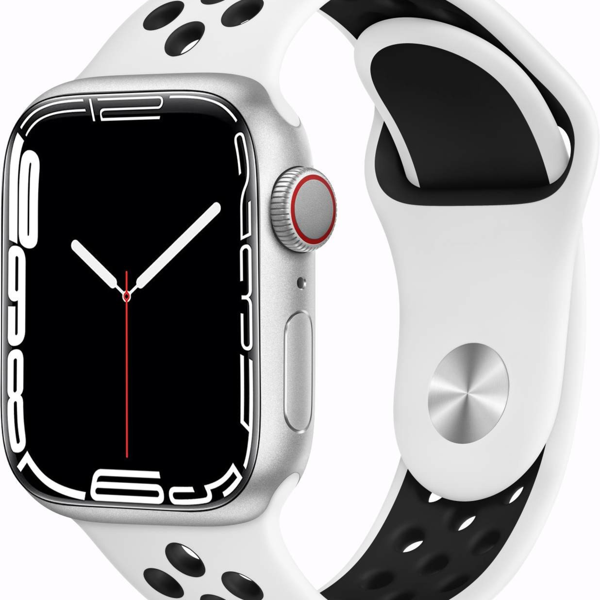 Bracelet Sport Apple Watch 42/44/45mm  M/L Blanc/Noir