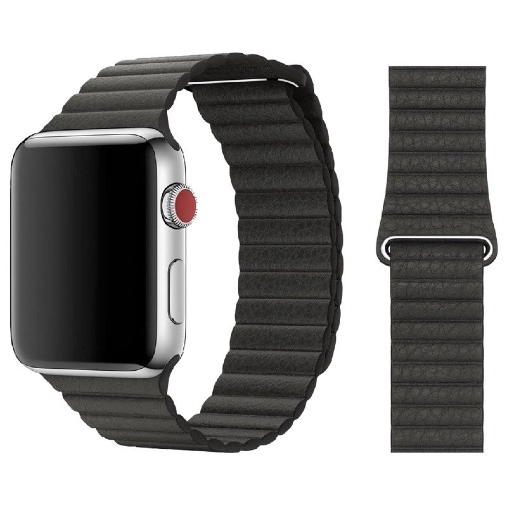 Apple Watch Armband van Kunstleer 38/40/41 mm Zwart