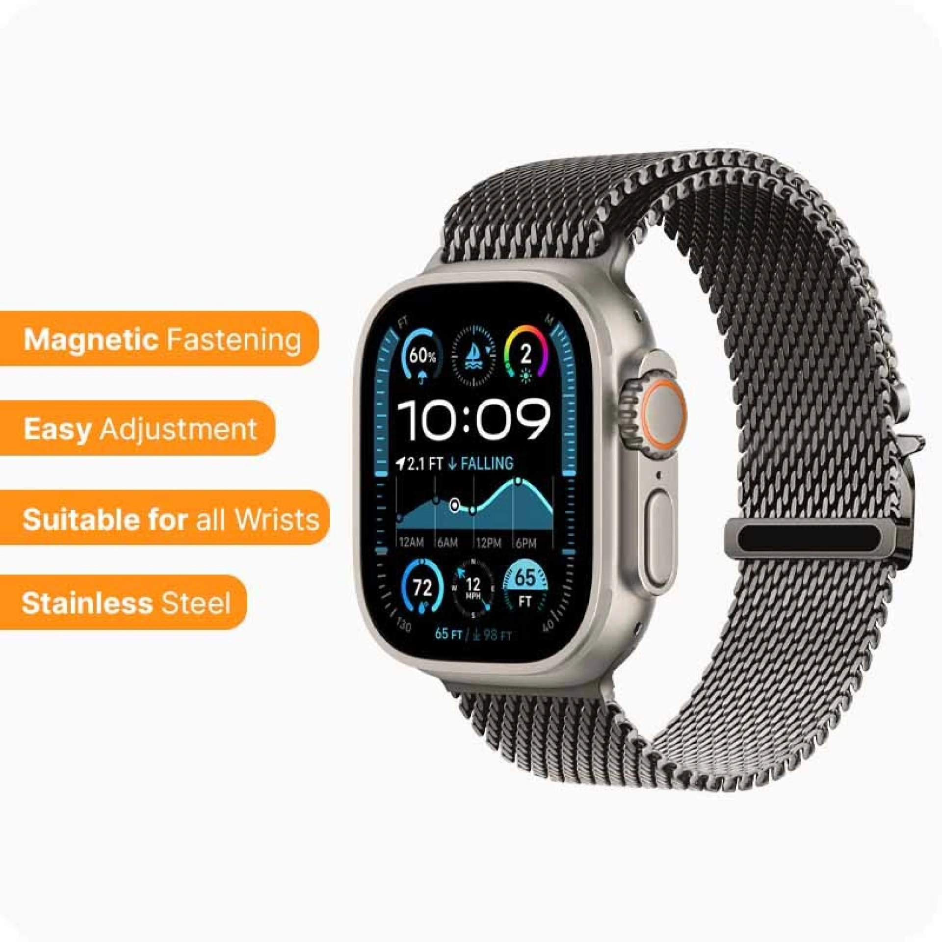 Bracelet Apple Watch Milanais Fermeture Éclair