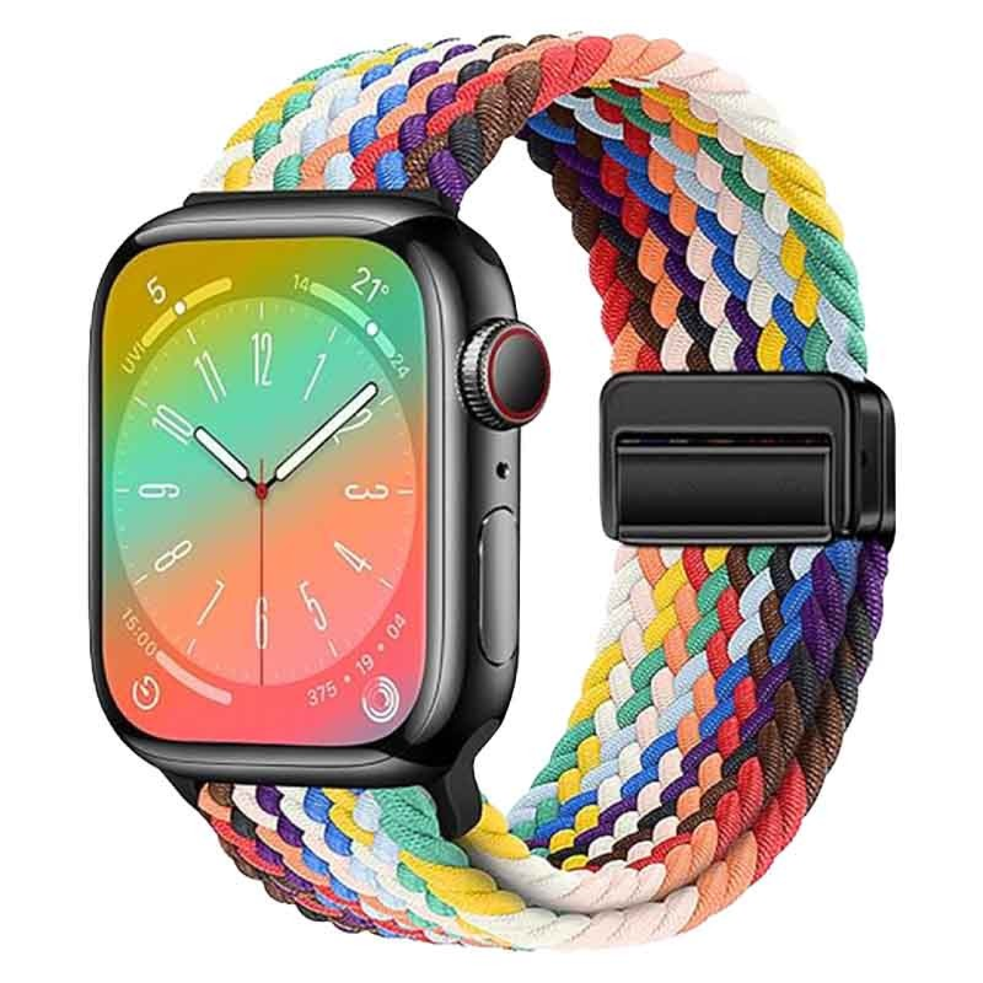 Bracelet Tressé pour Apple Watch 42   49mm Multicolore