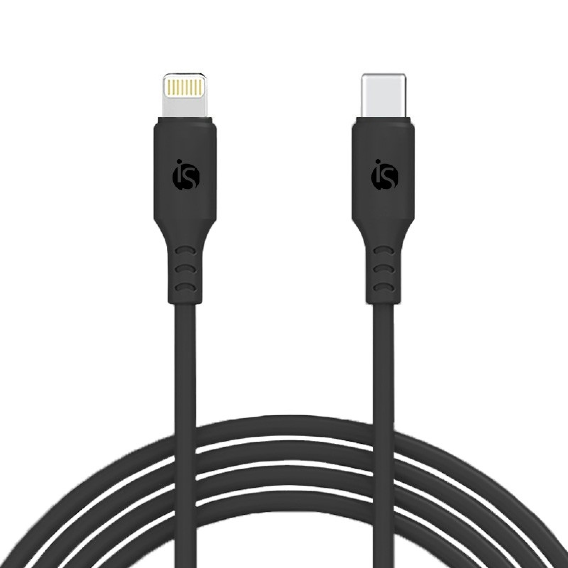 Câble Silicone USB-C - Lightning 1 m Noir