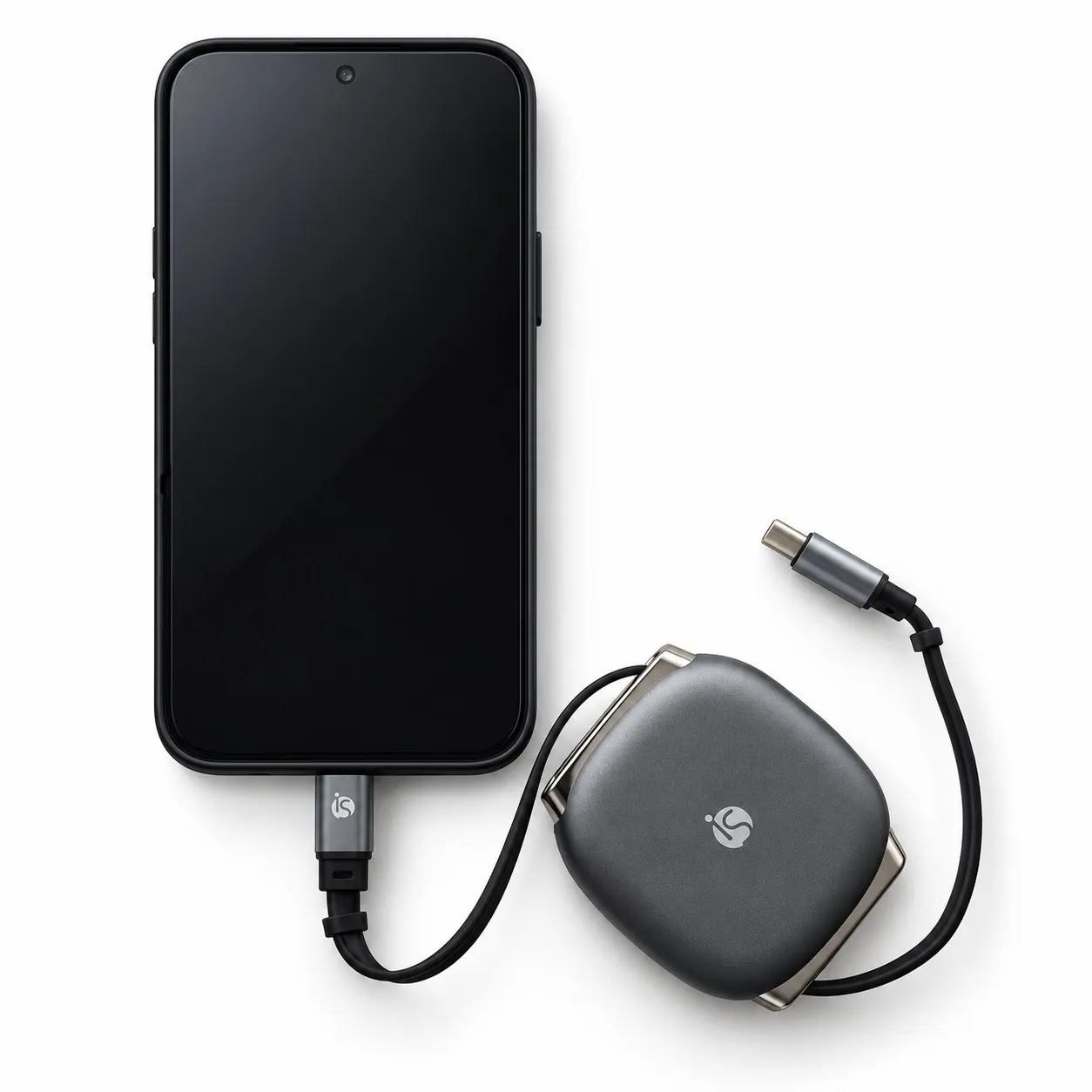 240W Intrekbare USB-C Kabel met Snellaadcase