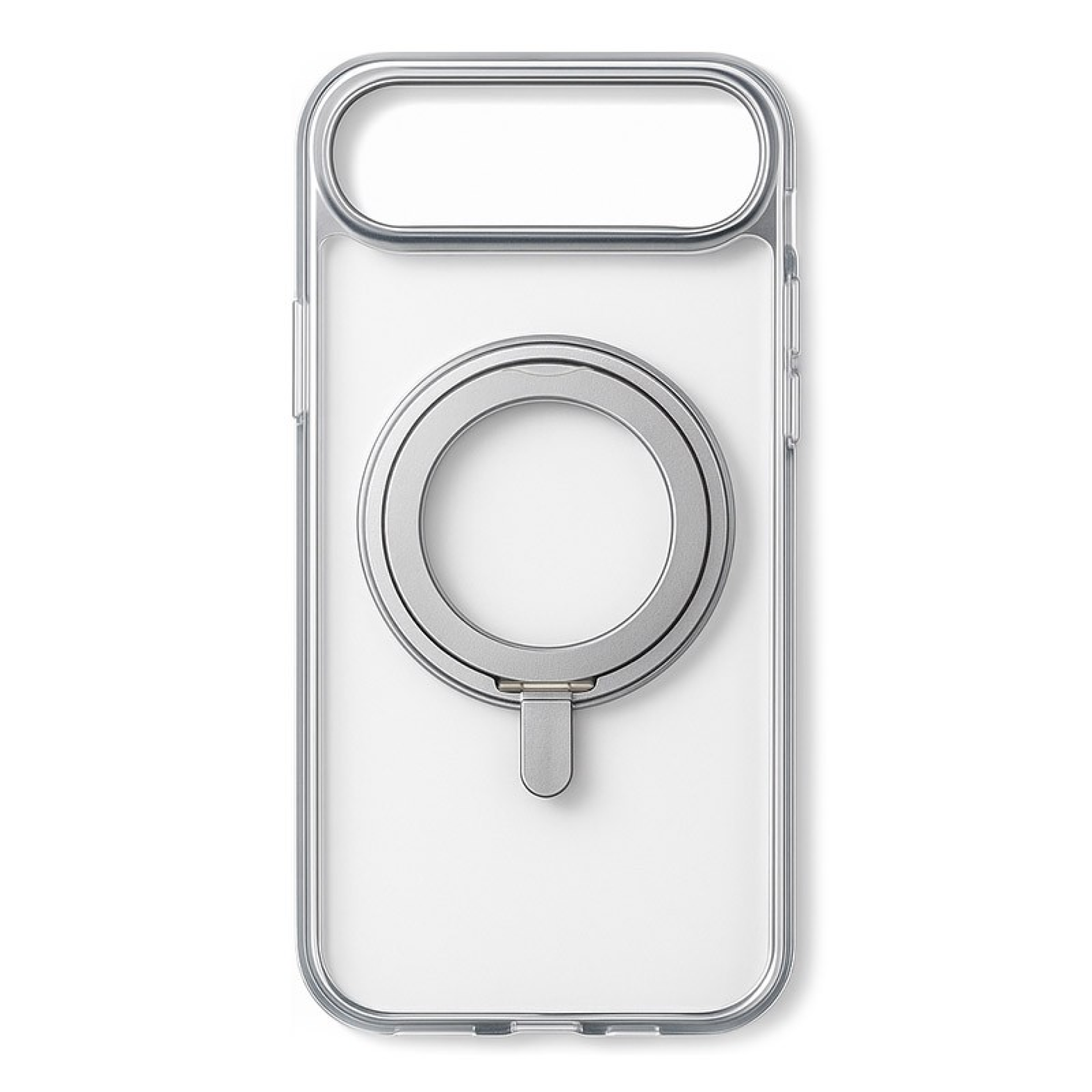 Coque pour iPhone avec Ring Holder Argenté 15 Pro Max