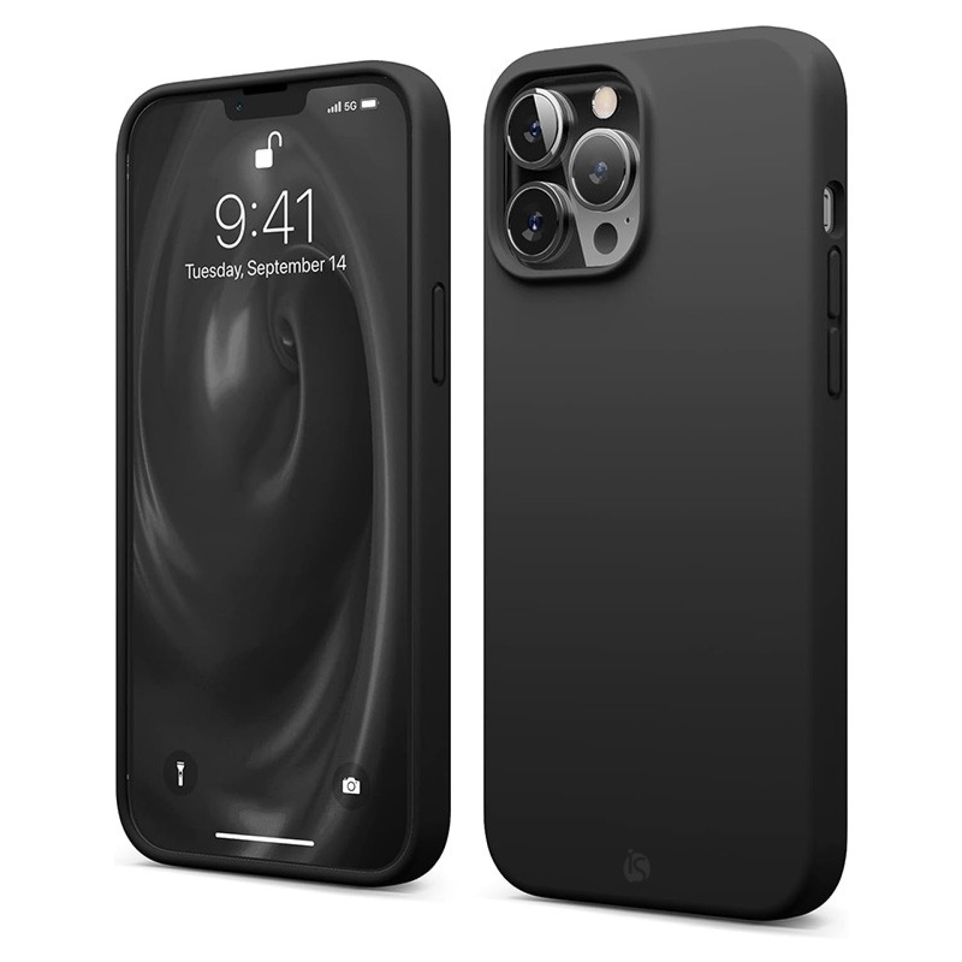 Coque en Silicone Liquide Magsafe pour iPhone 12 Pro Noir
