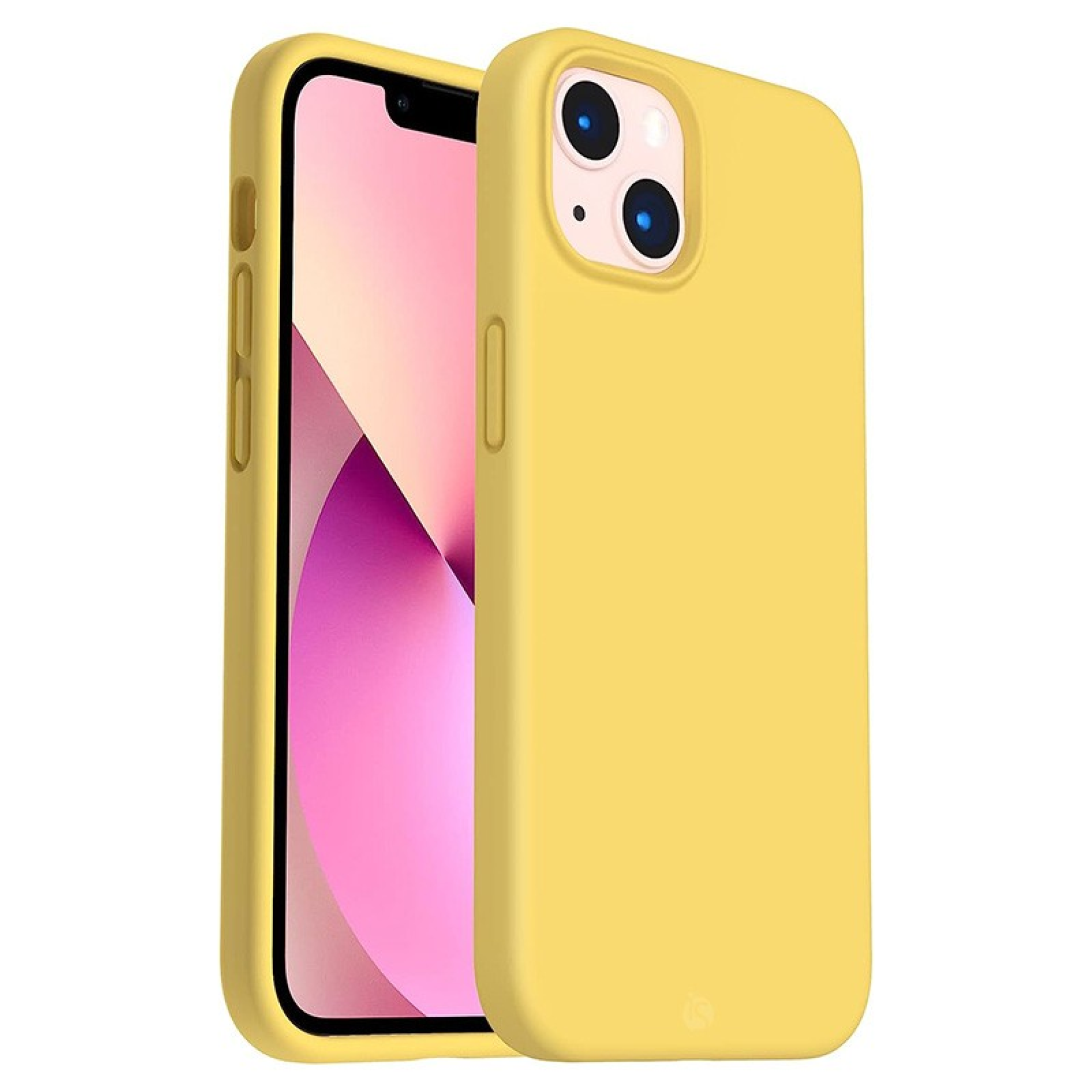 Coque en Silicone Liquide Magsafe pour iPhone 15 Jaune