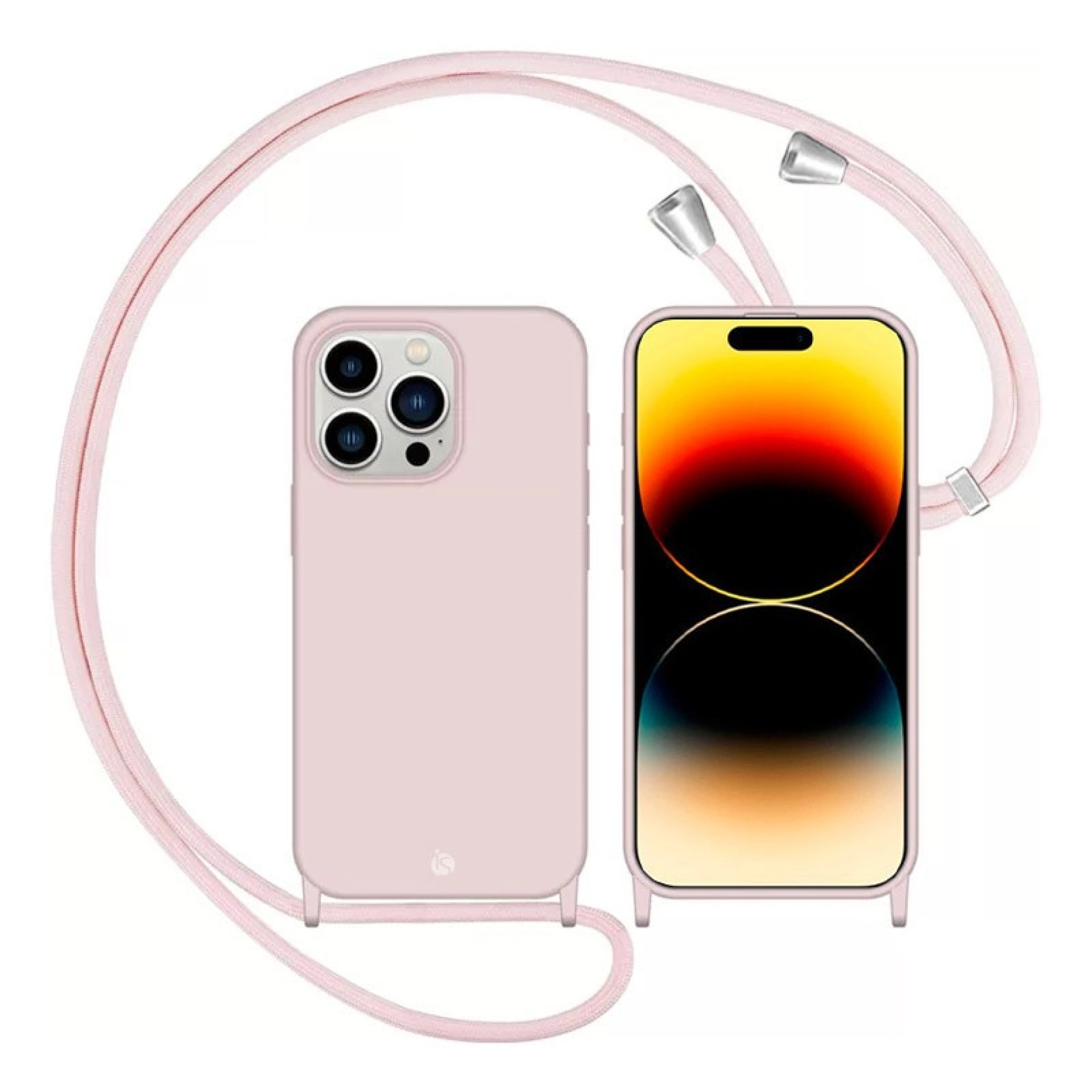 Hoes met verstelbaar touw iPhone 14 Pro Zand