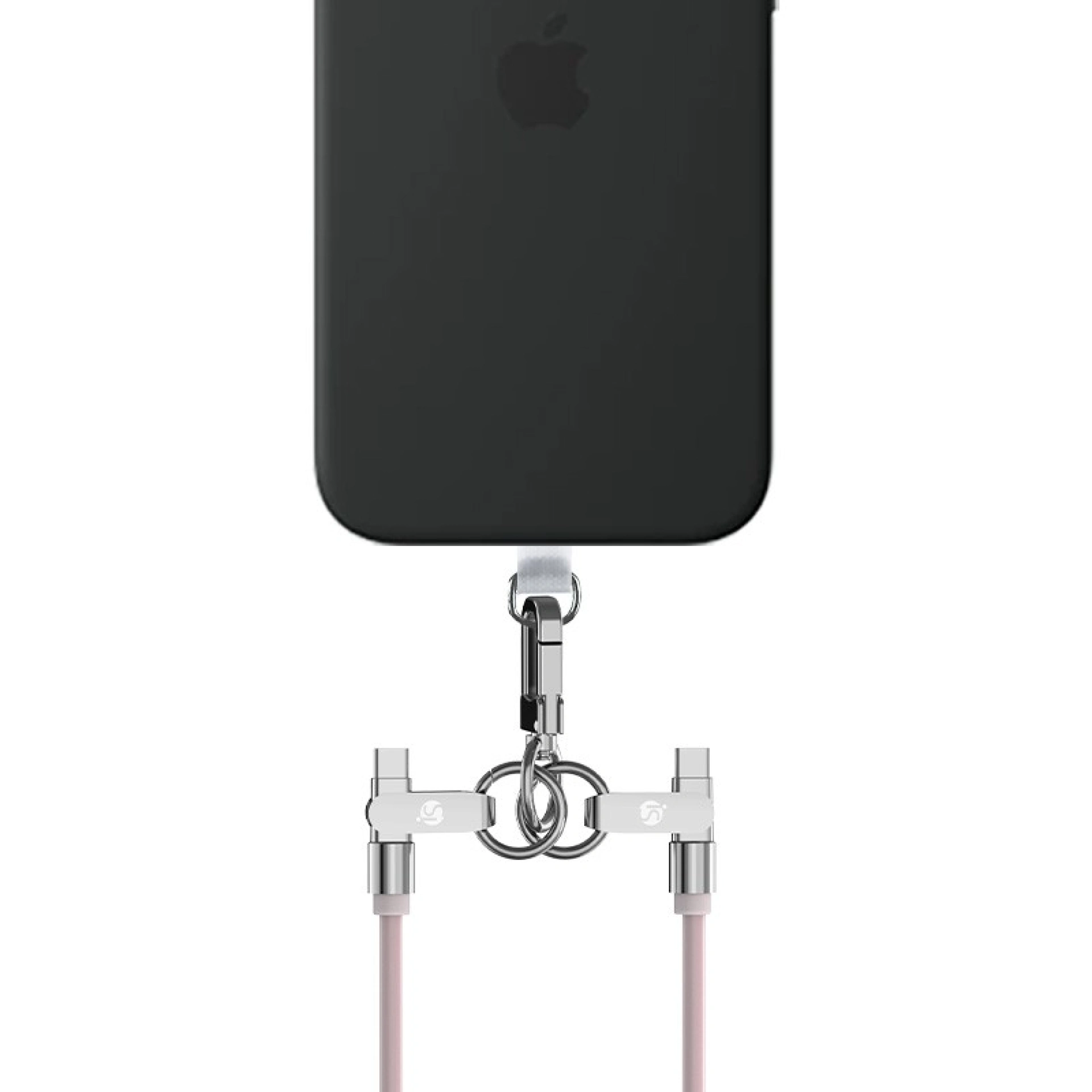 Siliconen lanyard met USB-C-oplaadfunctie