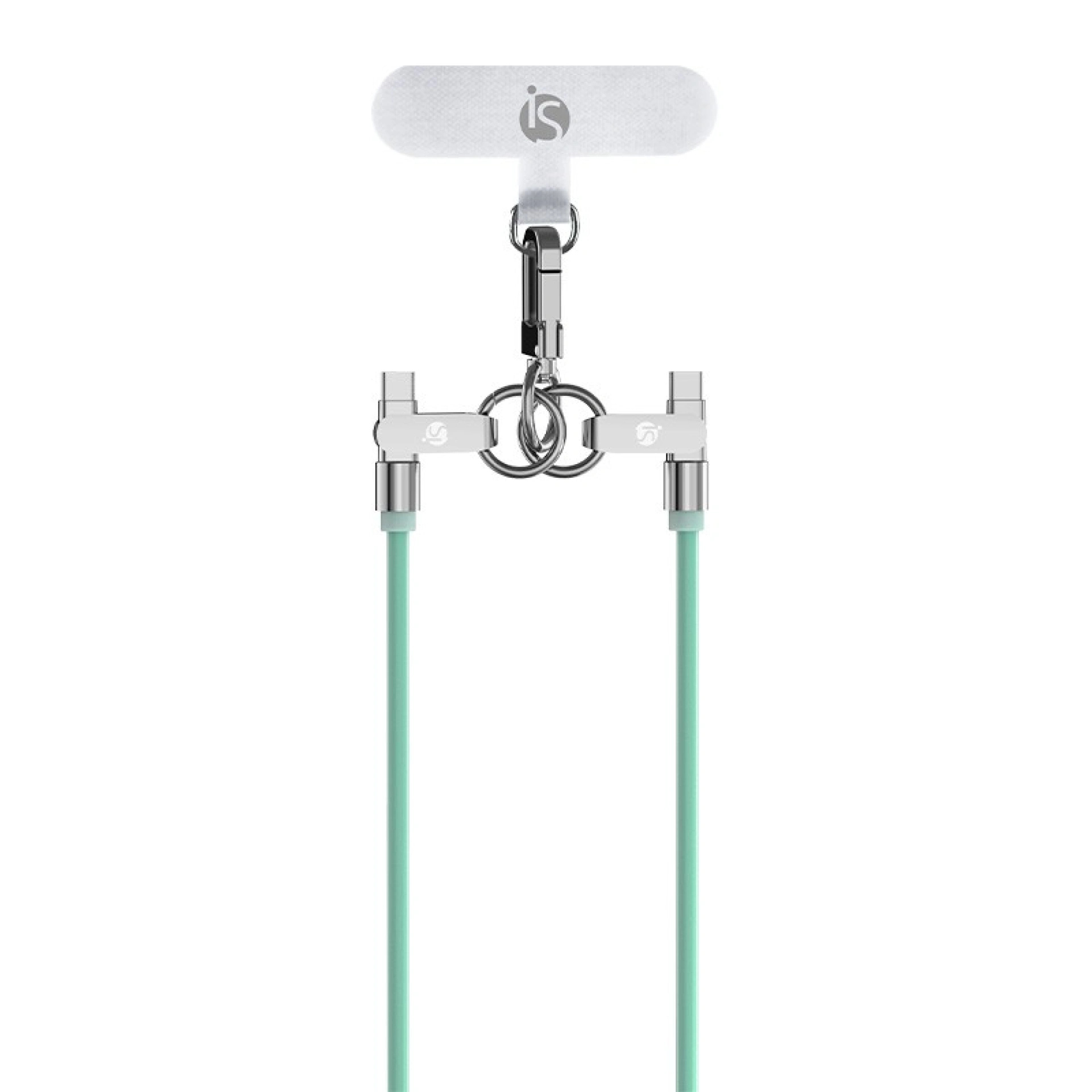 Siliconen lanyard met USB-C-oplaadfunctie
