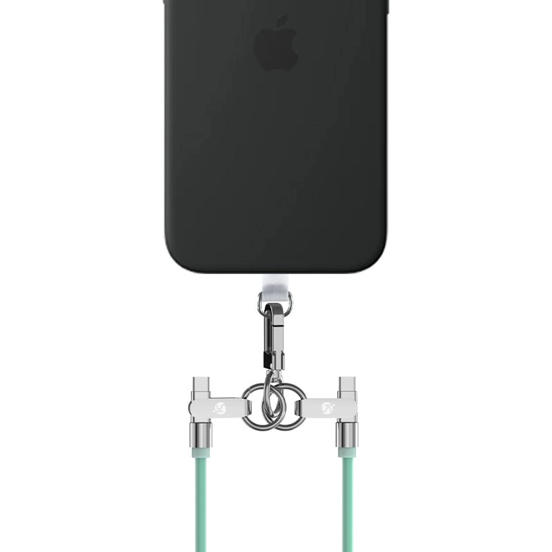 Siliconen lanyard met USB-C-oplaadfunctie