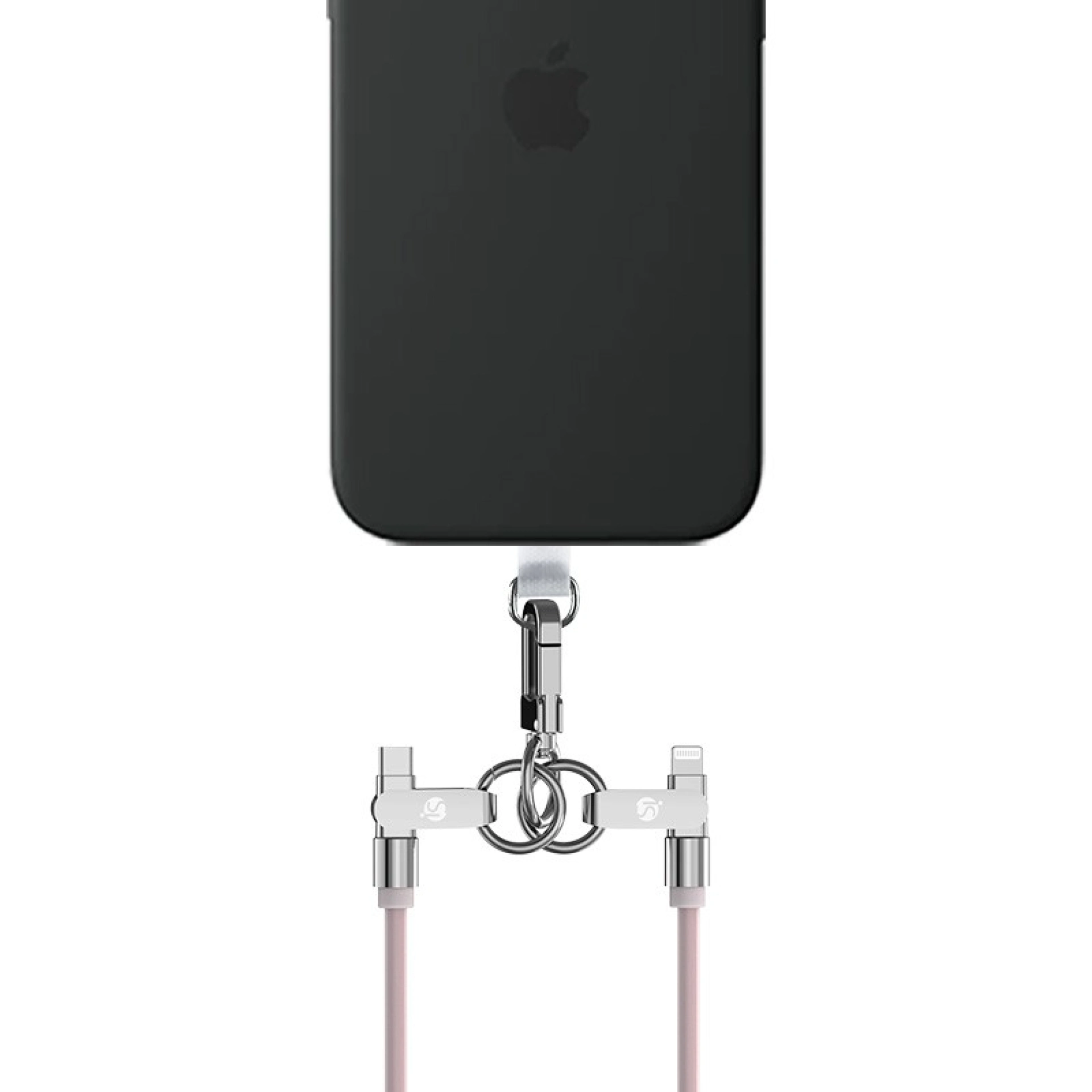 Siliconen lanyard met USB-C-oplaadfunctie