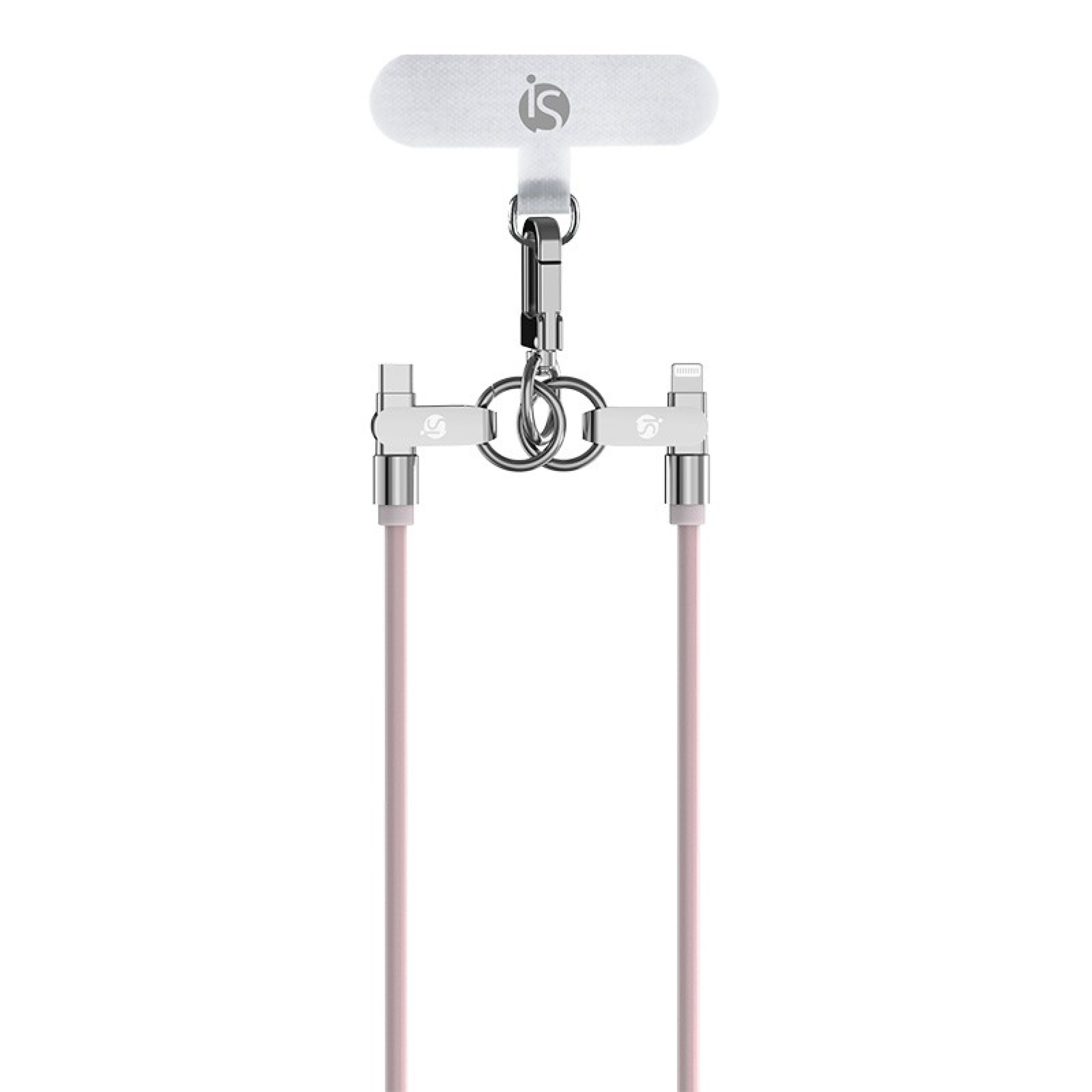 Cordon en Silicone avec Chargement USB-C Rose USB C   Lightning