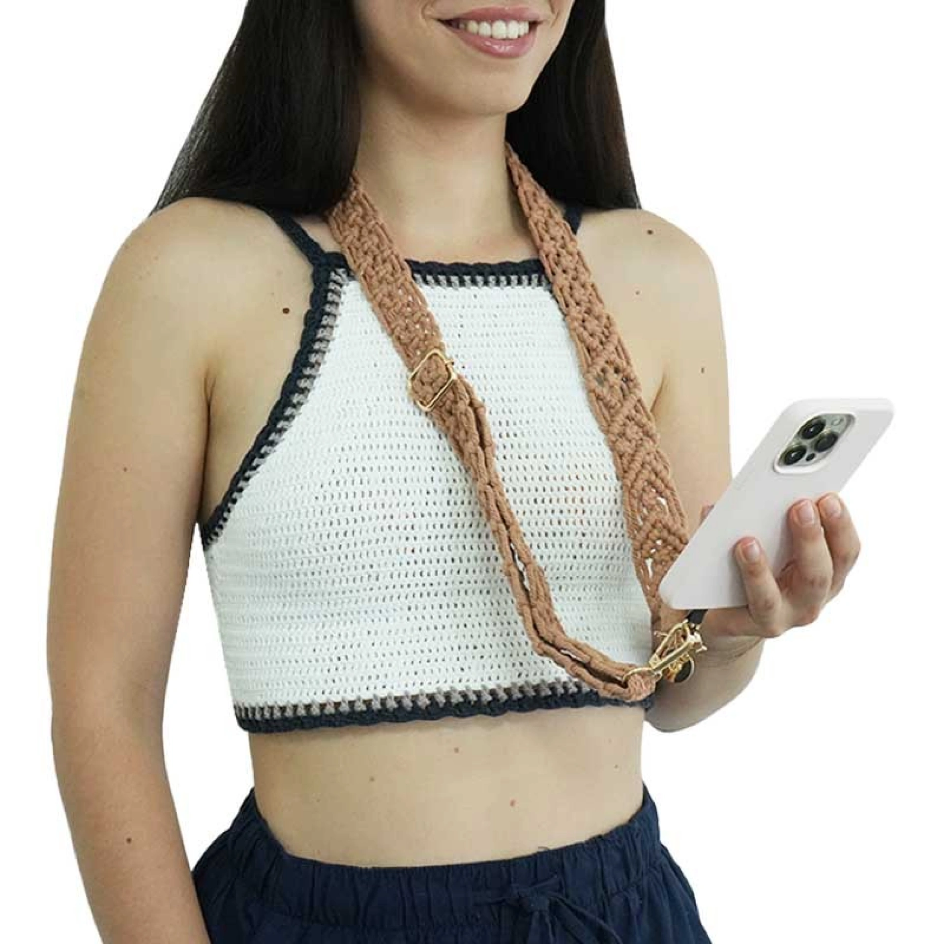 Lanière Téléphone Macramé
