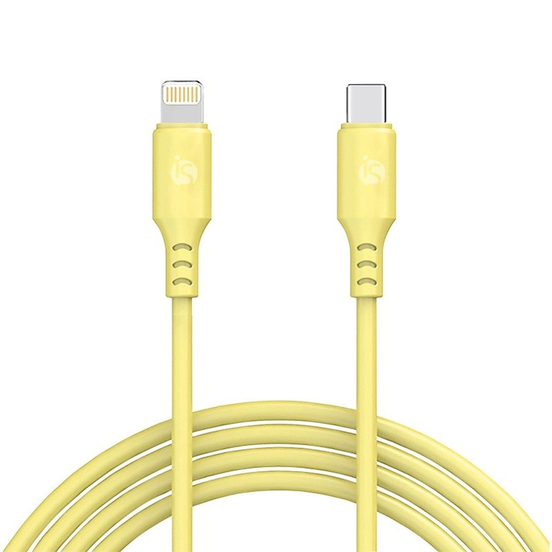 Siliconen USB-C - Lightning Kabel 1 m Geel