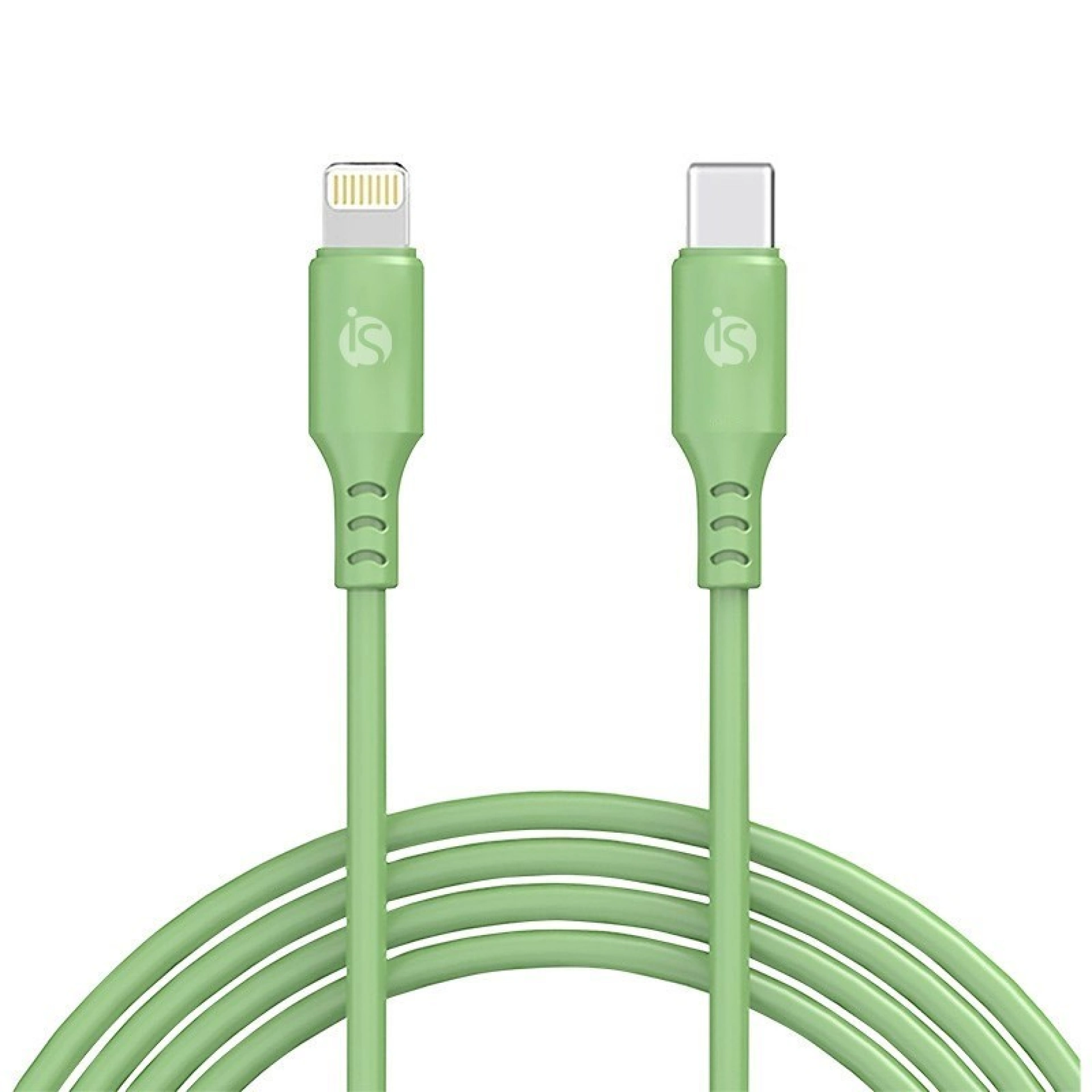 Siliconen USB-C - Lightning Kabel 1 m Groen