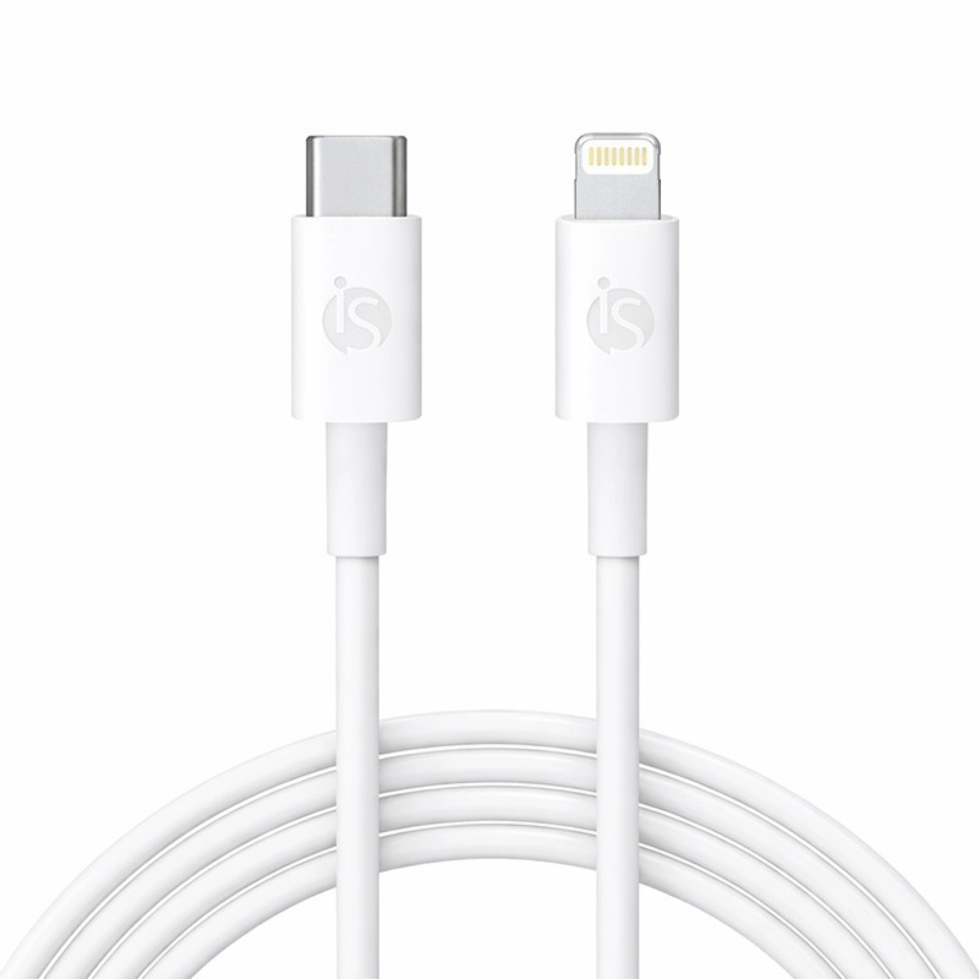 Siliconen USB-C - Lightning Kabel 3 m Wit