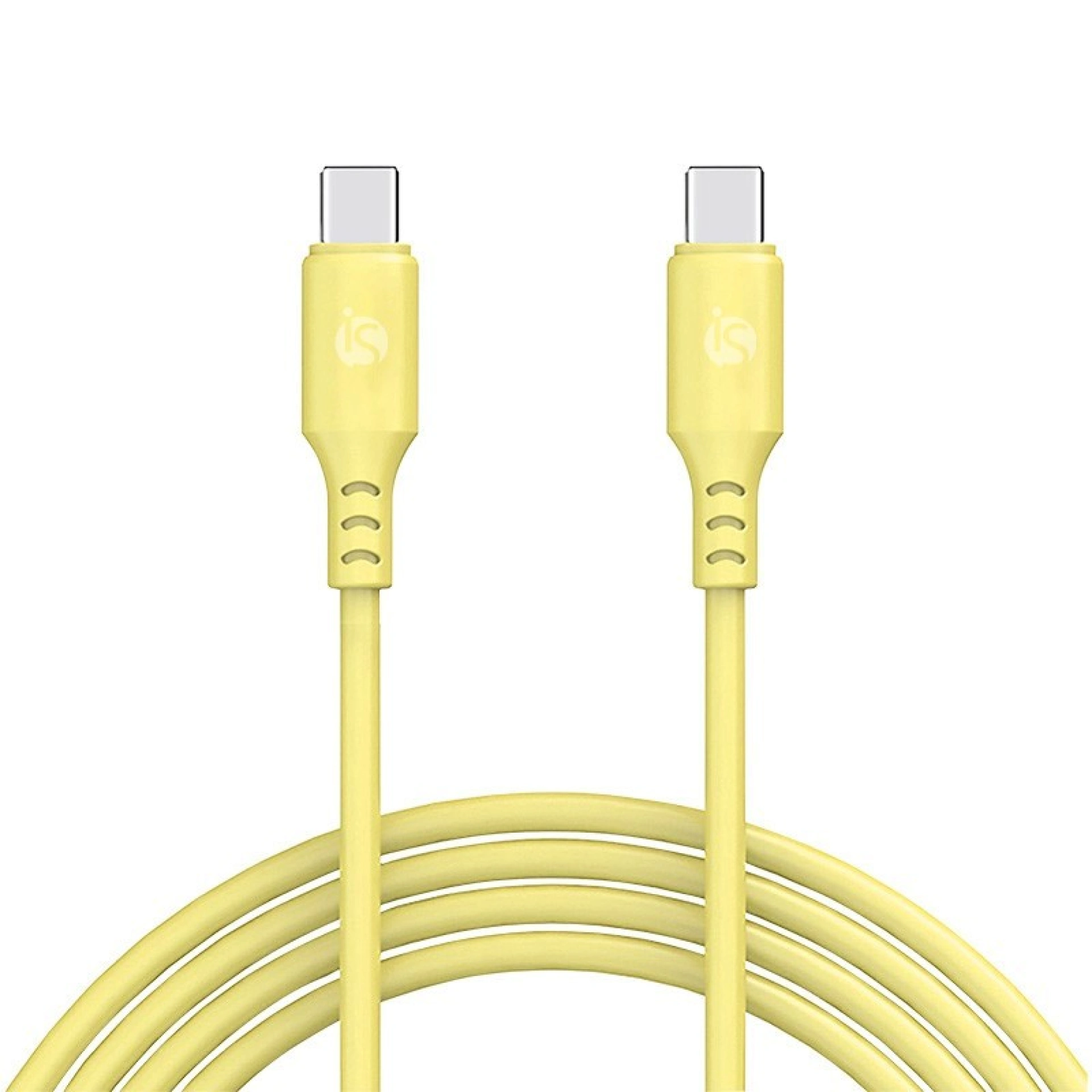 Siliconen USB-C naar USB-C Kabel 1 m Geel