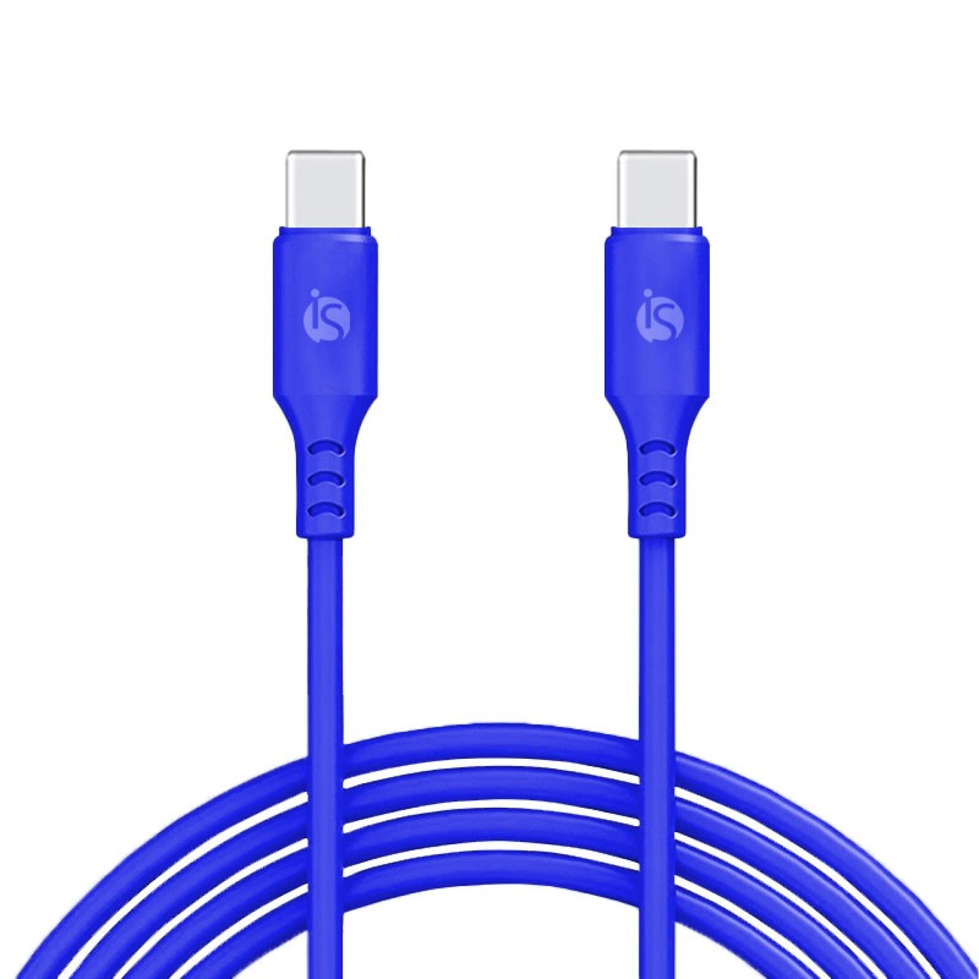Siliconen USB-C naar USB-C Kabel 1 m Blauw
