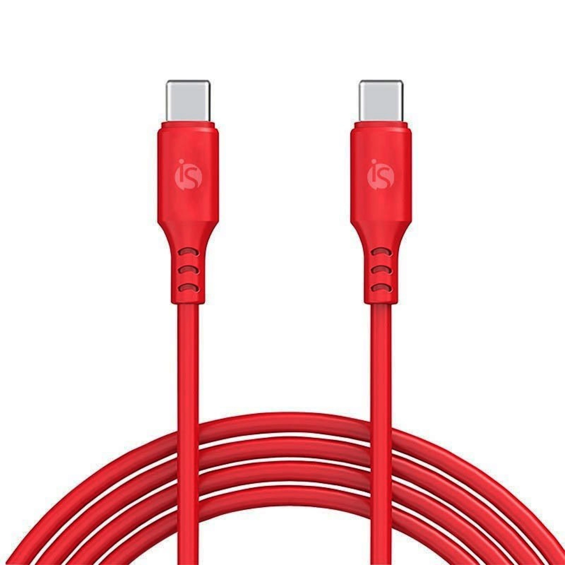 Siliconen USB-C naar USB-C Kabel 1 m Rood