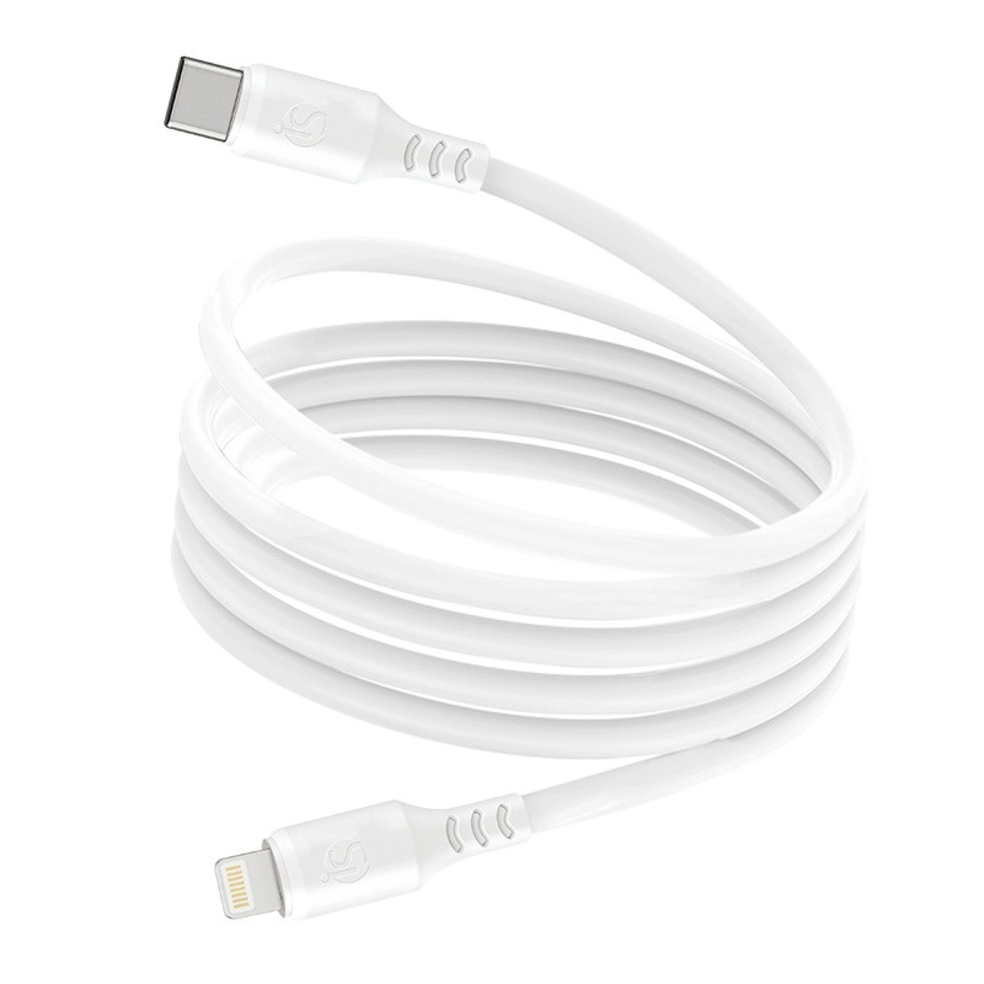 Magnetische USB‑C - Lightning Kabel Witte Siliconen