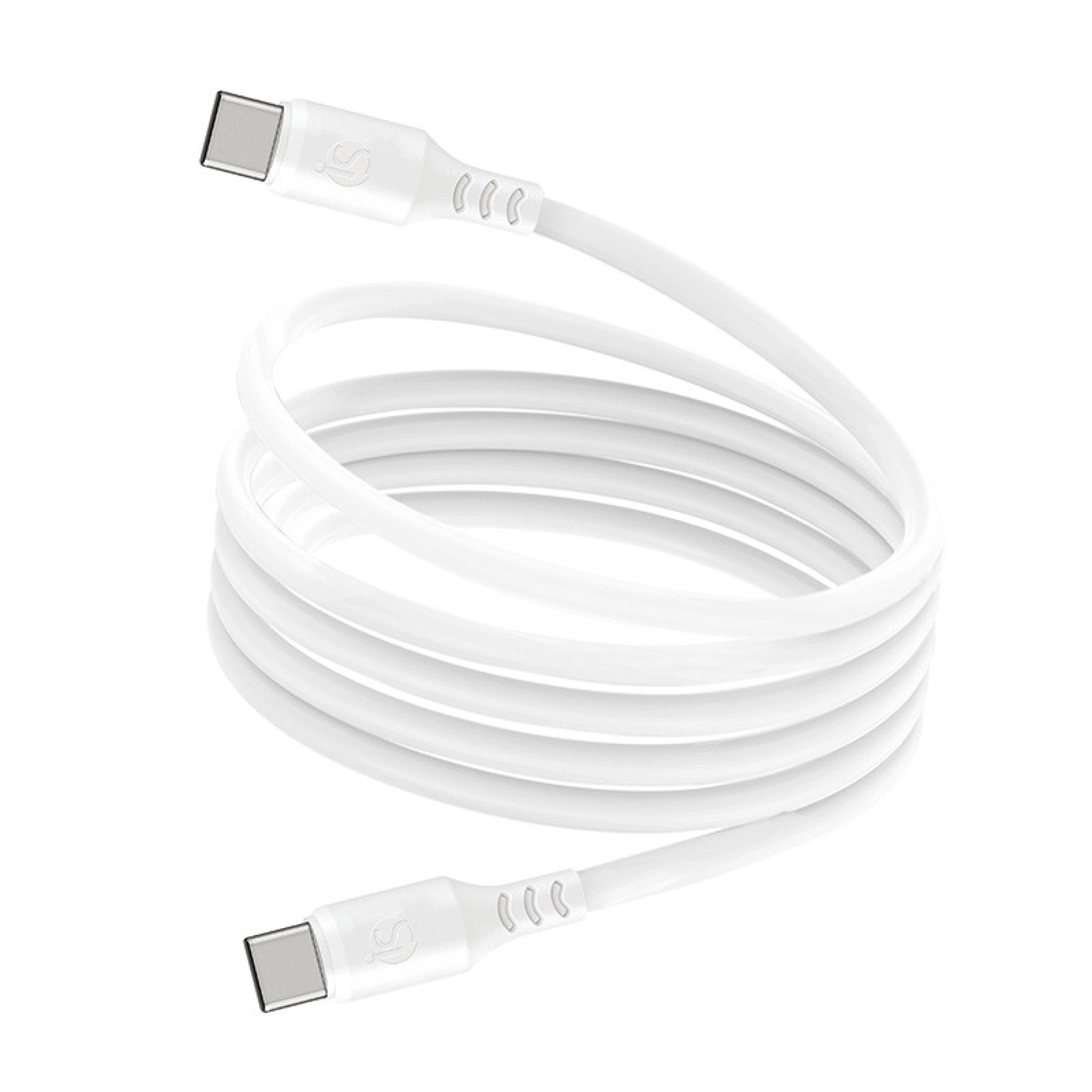 Magnetische USB‑C - USB‑C kabel Witte Siliconen