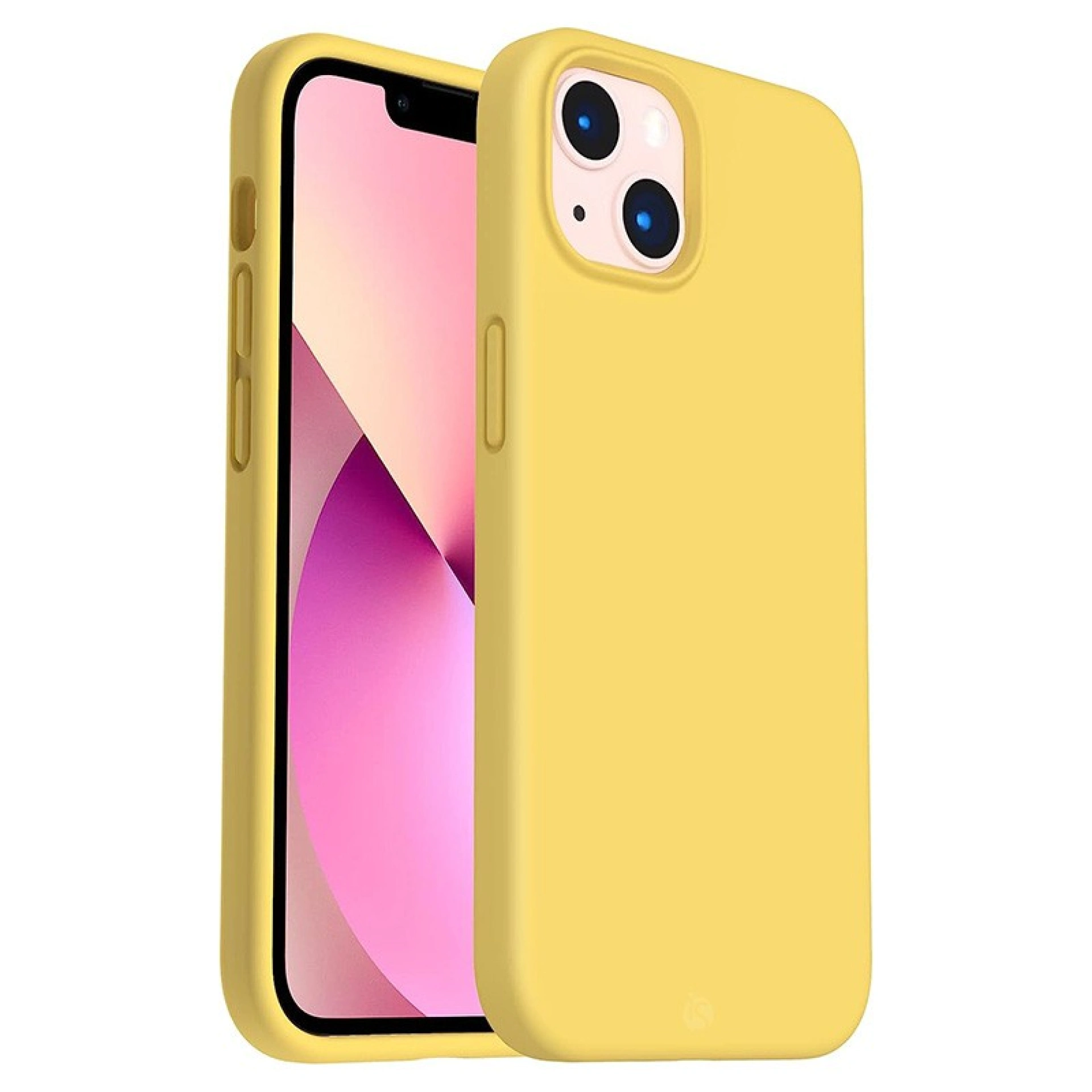 Coque en Silicone Liquide Magsafe pour iPhone 14 Plus Jaune
