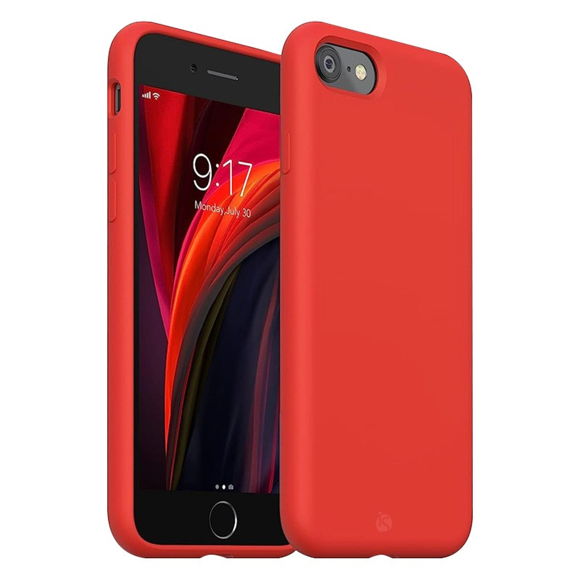 Coque en Silicone Liquide Magsafe pour iPhone 7 Rouge