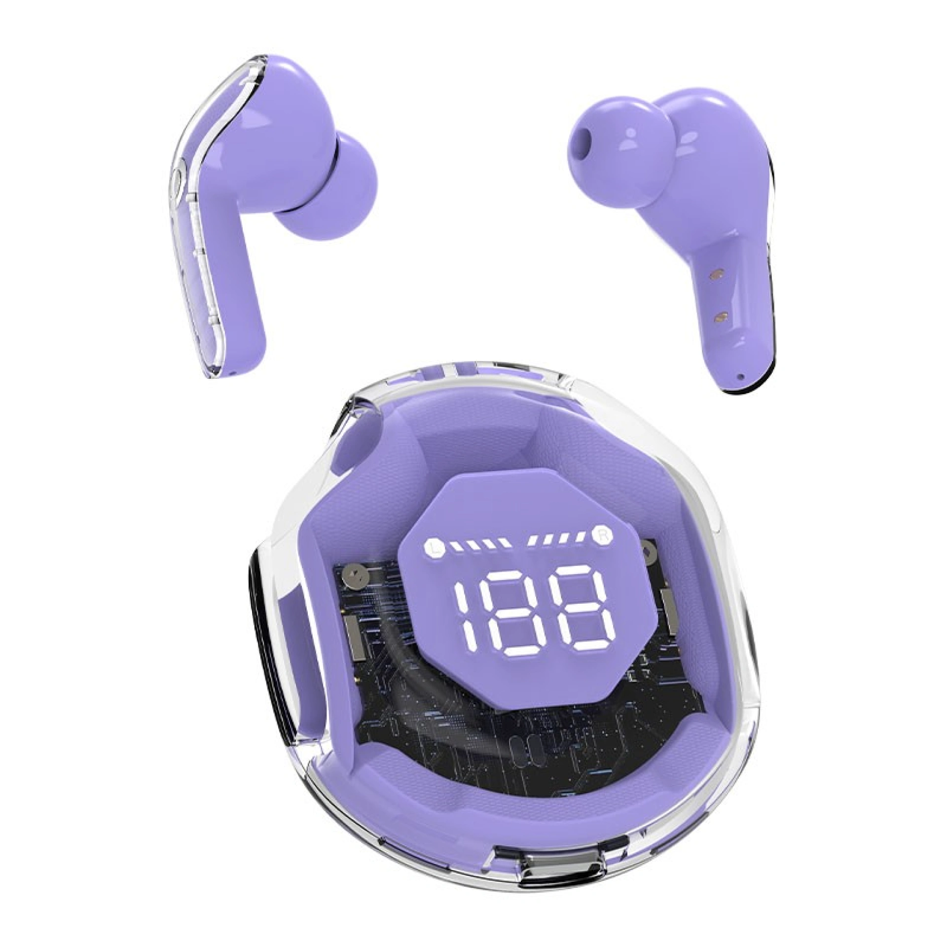 Neon Bluetooth Oordopjes Grape