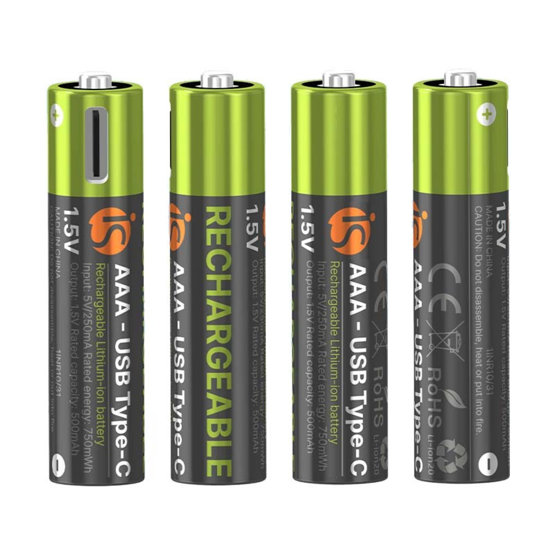 Oplaadbare Batterijen met USB-C AAA
