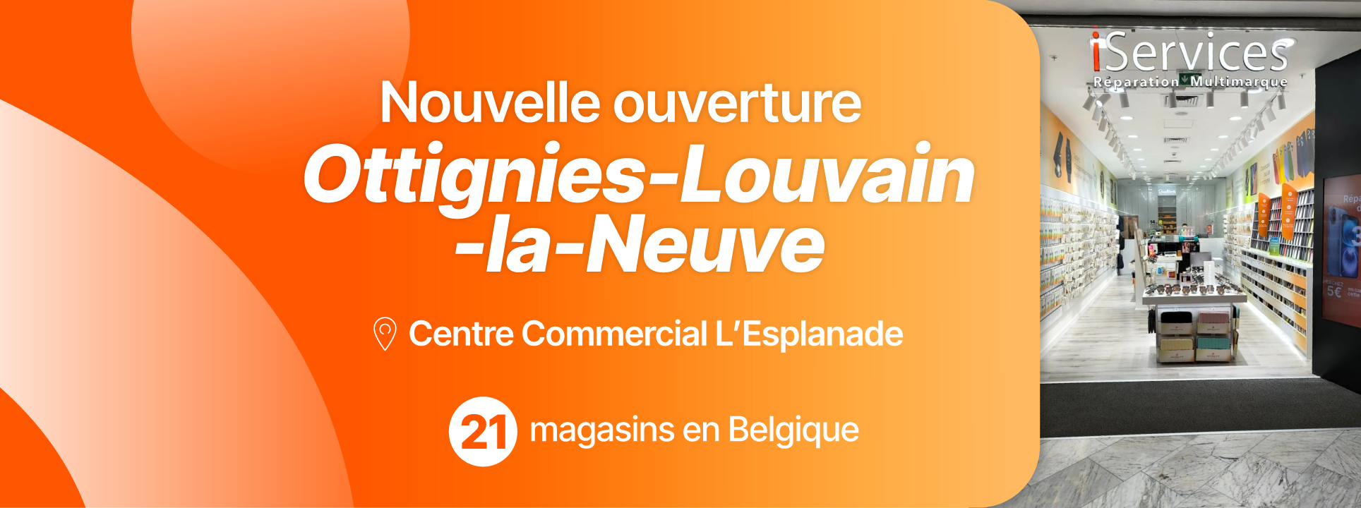 iServices ouvre le centre commercial L'Esplanade